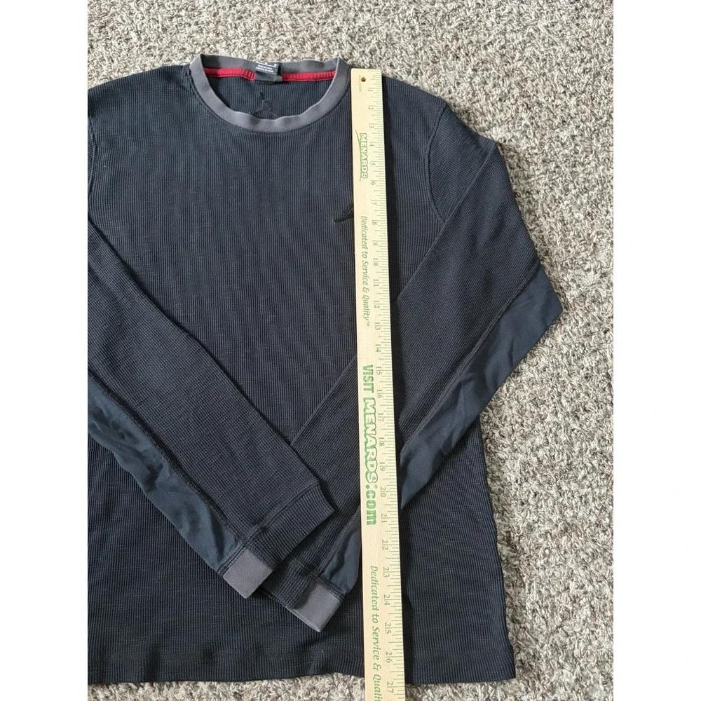 Nike Air Jordan Waffle Knit Long Sleeve Thermal Shirt Black Large